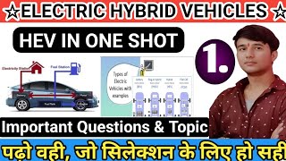 1ELECTRIC HYBRID VEHICLES HEV Complete Lectures HEV NOTES for Btech Semester Examhev ehvbtech [upl. by Cordie]