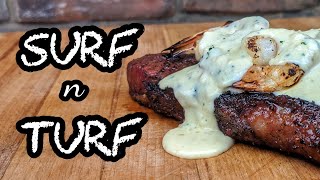 How to Make Surf and Turf with Creamy Garlic Sauce [upl. by Tenaj]