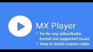 MX Player Fix This VideoAudio format is not supported [upl. by Neelie]