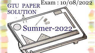 GTU Paper Solution  BE Summer 2022  GTU  part3 Engineering Graphics and Design3110013Q3 [upl. by Asyen241]