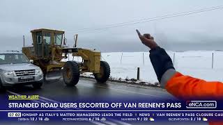 Weather Alert  Stranded road users escorted off Van Reenans pass [upl. by Esiuol]