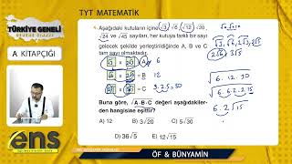 TYT MATEMATİKENS TÜRKİYE GENELİ DENEME SINAVI SORU ÇÖZÜMLERİ [upl. by Iccir]