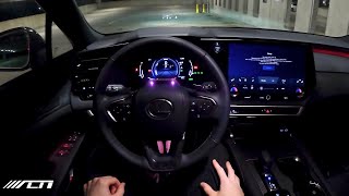 2024 Lexus RX500h F Sport Performance POV Night Drive  Allcarnews [upl. by Laehctim]