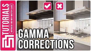 Gamma Corrections in 3ds Max  VRAY [upl. by Eninnej]