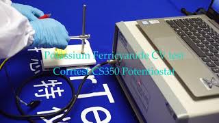 potassium ferricyanide CV test amp CorrTest CS350 Potentiostat [upl. by Phip435]