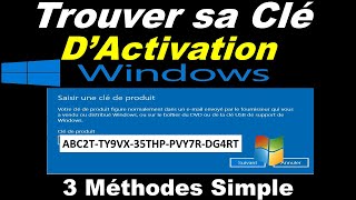 COMMENT TROUVER SA CLÉ DACTIVATION WINDOWS 10 [upl. by Longley]