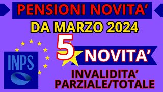 INVALIDI TOTALI E PARZIALI PENSIONI NOTIZIE MARZO 2024 ADI [upl. by Lyndsie]