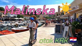 Malinska ☀️ 2024 🏖️ Otok Krk 🇭🇷 Croatia [upl. by Egarton]