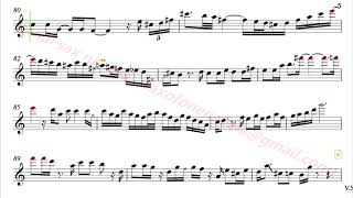 Cantaloupe Island Alto Saxophone EbSheet Music Improvisation [upl. by Felicdad]