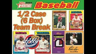 2024 Topps HERITAGE 12 Case 6 Box Team Break 26 eBay 110524 [upl. by Yvaht]