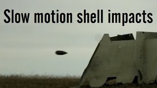 Artillery shell impacts in slow motion [upl. by Ydnas]