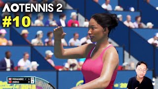 Zheng vs Fernandez  AO TENNIS 2 Simulation Gameplay 10 wCommentary [upl. by Nnyloj]