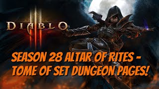 Diablo 3 Season 28  How to Find Tome of Set Dungeon Pages [upl. by Caines]