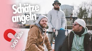 Magnetfischen Volles Boot auf der Elbe  Kliemannsland [upl. by Odine]