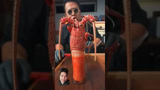 Cooking giant lobster red lobster mukbang seafood giantlobster food crab satisfying [upl. by Anema]