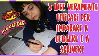 COME IMPARARE A LEGGERE E SCRIVERE 5 TRUCCHI UTILI [upl. by Dranyer]