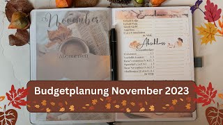 💌Budgetplanung │🍁November 2023│🥰Budgetmethode [upl. by Draneb]