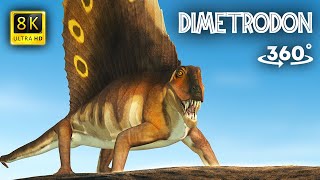 VR Jurassic Encyclopedia 4  Dimetrodon dinosaur facts 360 Education [upl. by Atekehs]