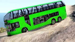 BeamNG Drive  Double Decker Capsule Bus on the Small Island USA [upl. by Nalla]