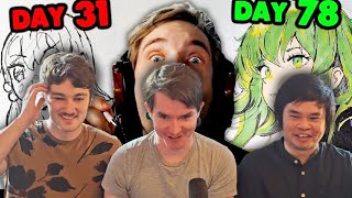 YouTube Animators watch Pewdiepie Draw ft theodd1sout Domics [upl. by Enivid]