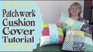 Patchwork Quilted Envelope Cushion Cover Tutorial [upl. by Geibel538]