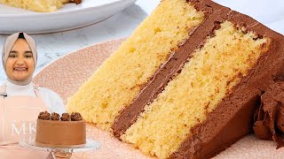 The most buttery tender YELLOW CAKE Ive ever had With super creamy chocolate frosting [upl. by Jean]