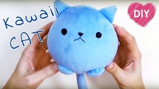 Kawaii plush cat 🐱 Easy tutorial  cute cat [upl. by Mercola]