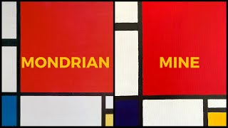 I Recreated Composition with Red Blue and Yellow by Piet Mondrian  ASMR acrylic amp painters tape [upl. by Haidej]