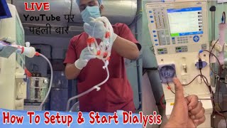 How to Setup Dialysis Machine  Priming amp initiate Hemodialysis [upl. by Lauter]