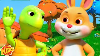 The Story Of Hare And The Tortoise  More Stories and Cartoon Videos by Super Kids Network [upl. by Damle]