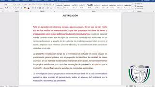 JUSTIFICACIÓN  PROYECTO DE INVESTIGACIÓN INSTITUCIONAL [upl. by Arratoon]