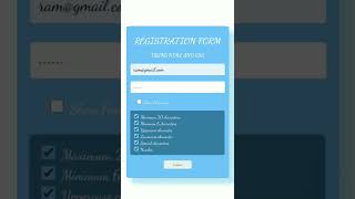 Registration form using HTML CSS and JavaScript [upl. by Teage128]