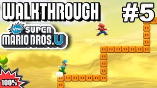 New Super Mario Bros U 100 Multiplayer Walkthrough  Part 5 [upl. by Ameer589]