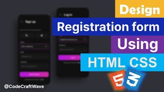 How to Create Registration form using HTML CSS [upl. by Efthim]