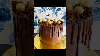 This is a 4 layer chocolate ganache drip cake chocolatecake chocolate ganache celebrationcake [upl. by Adolphe144]