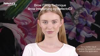 RefectoCil Intense Browns  Short Tutorial Brow Filling Technique [upl. by Adnerad]