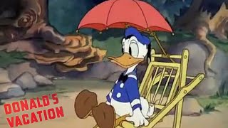 Donalds Vacation 1940 Disney Donald Duck Cartoon Short Film  Review [upl. by Hershell]