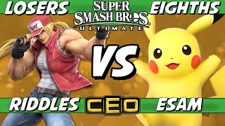 CEO 2023  Riddles Terry vs ESAM Pikachu Losers Eighths  Smash Ultimate [upl. by Lira165]