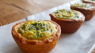 Easy Mini Quiche with Crescent Roll Crust [upl. by Atal]