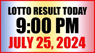 Lotto Result Today 9pm Draw July 25 2024 Swertres Ez2 Pcso [upl. by Lyris]