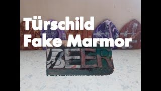 DIY Marmor Effekt  Türschild  Namensschild  Fake Marmor [upl. by Snehpets]