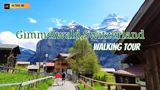 Gimmelwald SWITZERLAND Walking Tour  4K Most Beautiful Swiss Villages [upl. by Ebeneser10]