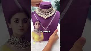 Necklaces with different necklines neckline necklace trending ytshort [upl. by Ayotahc]