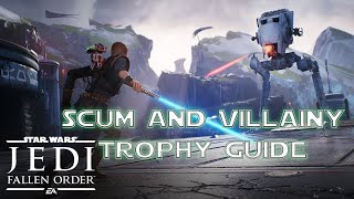 Star Wars Jedi Fallen Order  Defeat The 3 Types of Bounty Hunter Scum and Villainy Trophy Guide [upl. by Anaiuq]