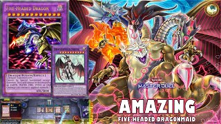 BEST FUSION Dragonmaid Five Headed Dragon  Dragonmaid Deck May 2024 YuGiOh MASTER DUEL [upl. by Ynoble]