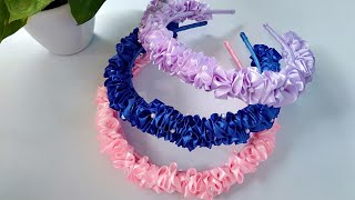 Bushy satin ribbon hairband for baby girls  Satin ribbon hairband  Hair accessories [upl. by Soisinoid220]