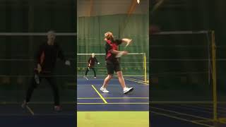 Badminton training with pongfinity superstar 💥 [upl. by Airdnoed]