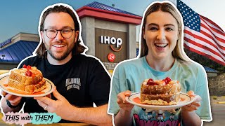 British People Try IHOP 😛 [upl. by Keavy]