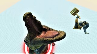 Deadly Jump Into The Mouth Purussaurus ► Animal Revolt Battle Simulator [upl. by Dimmick]