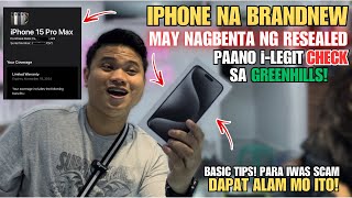 IPHONE SA GREENHILLS  TIPS PAANO MALAMAN KUNG SEALED O RESEALED  PARA IWAS SCAM ITO [upl. by Ahsekel]